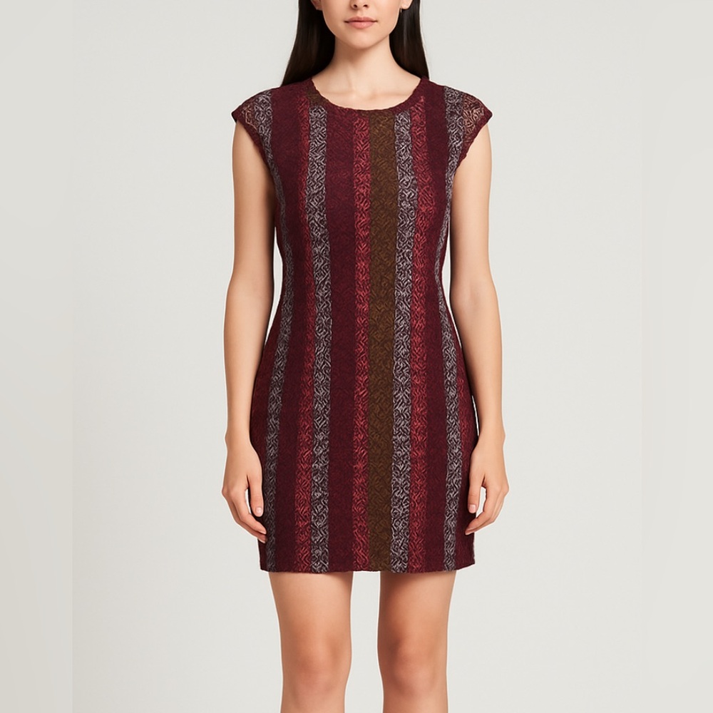Kazo Multicolor Lace Mini Dress – Size S, Elegant, Excellent Condition(E1)✨✨